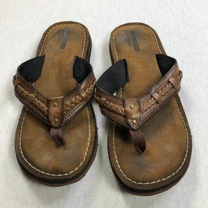 CLARK'S COLLECTION Braided Leather Thong Sandals